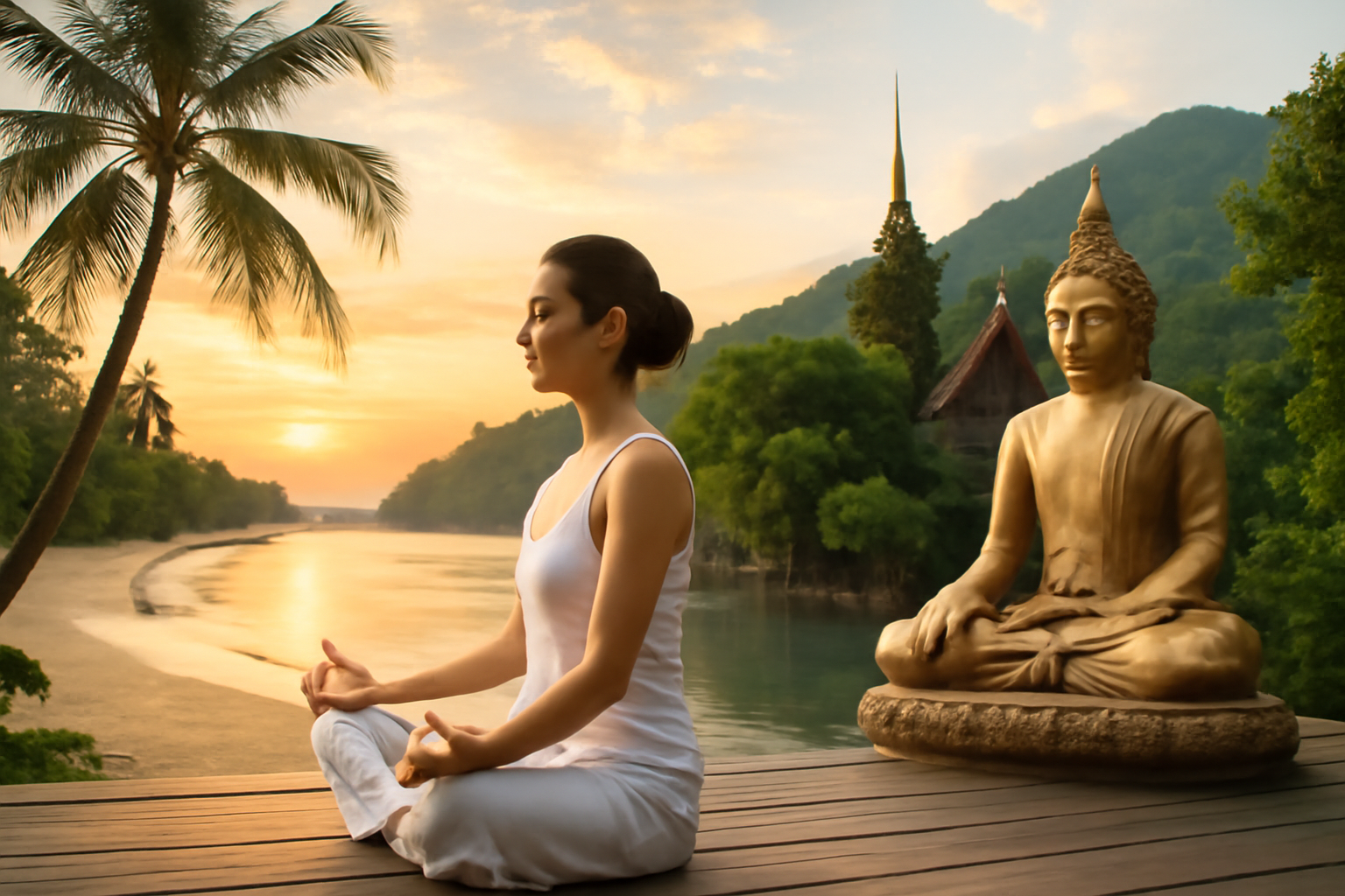 การค้นหาความสงบ: การพักผ่อนทางโยคะและการทำสมาธิในประเทศไทย