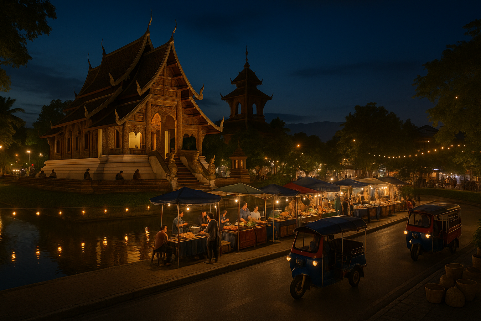 จากตลาดกลางคืนถึงมุมแจ๊ส: ชีวิตยามค่ำที่สบาย ๆ ของเชียงใหม่