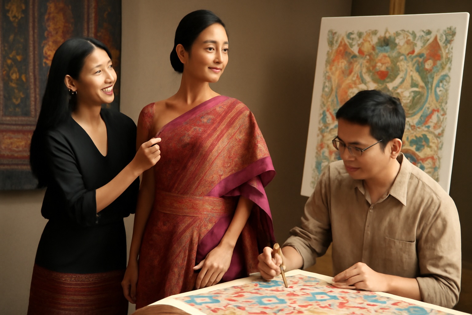 การผสมผสานศิลปะไทยดั้งเดิมและแฟชั่นสมัยใหม่