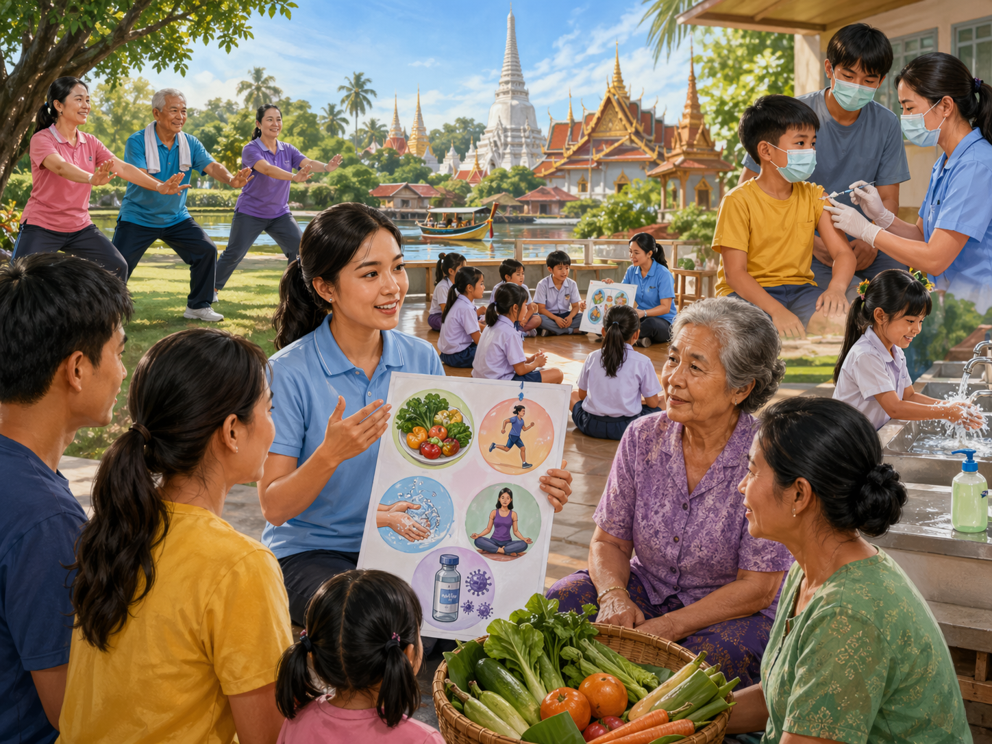 การศึกษาเพื่อสุขภาพในประเทศไทย: แนวทางที่ครอบคลุมในการป้องกันโรค