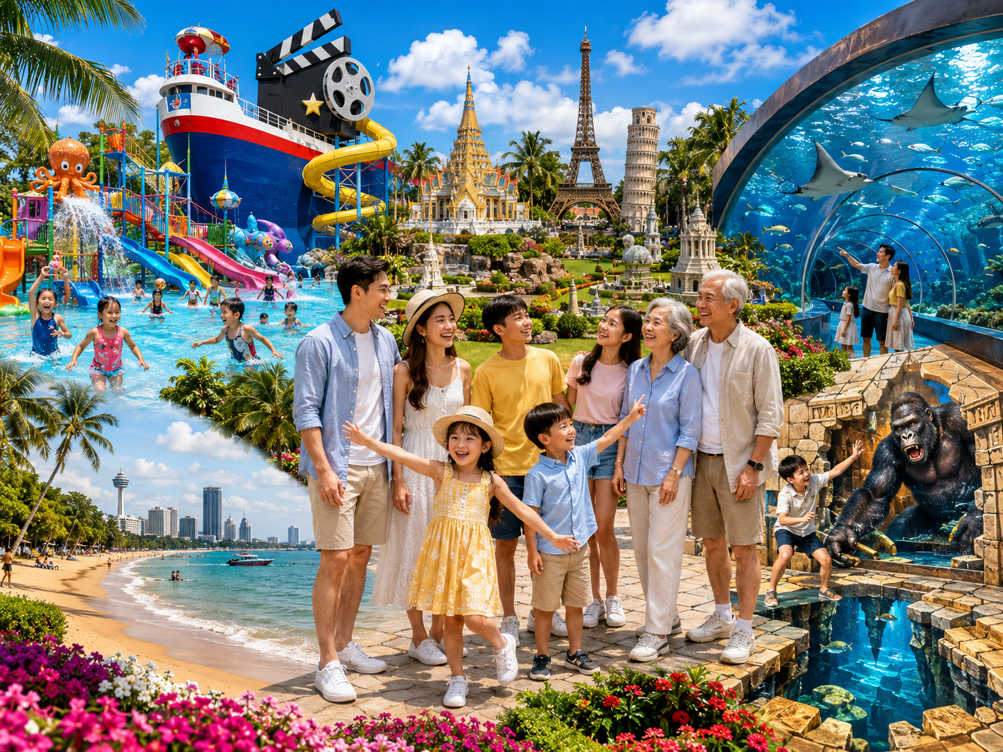 พัทยาในฐานะจุดหมายปลายทางที่เหมาะสำหรับครอบครัว: สวน พิพิธภัณฑ์ และสถานที่ท่องเที่ยวสำหรับทุกวัย