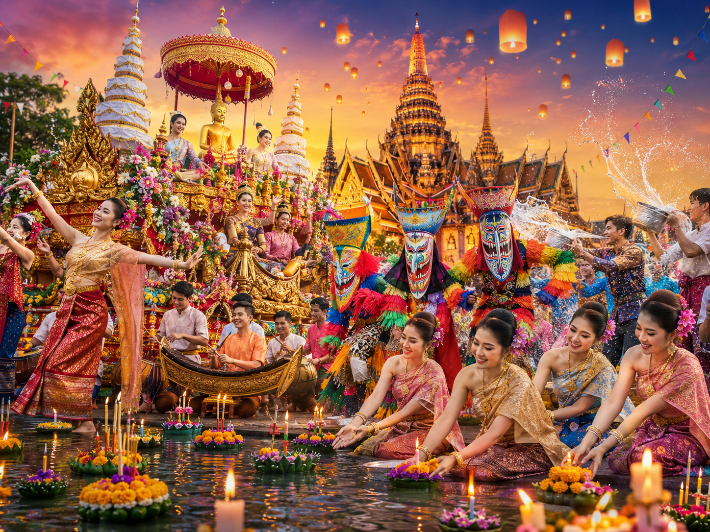 สัมผัสประเทศไทยผ่านขบวนพาเหรดและเทศกาลที่เต็มไปด้วยสีสัน