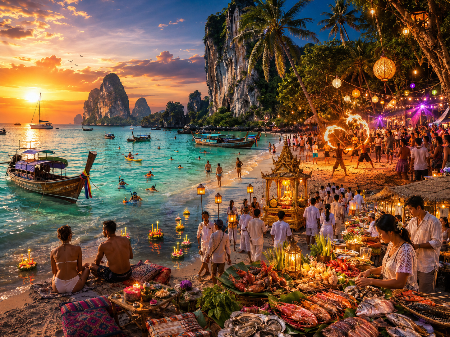 คู่มือความบันเทิงในภาคใต้ของประเทศไทย: ชายหาด ไนท์ไลฟ์ และเทศกาล